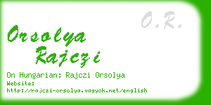 orsolya rajczi business card